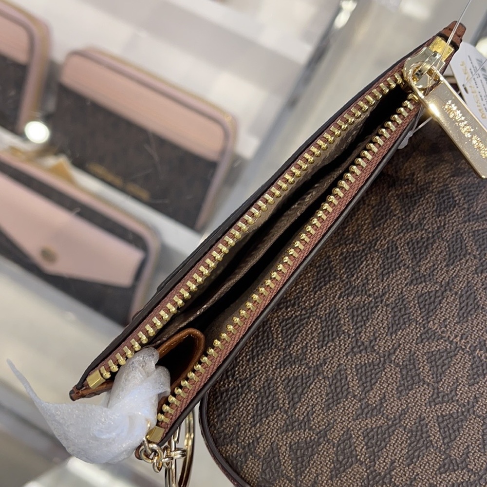 Michael Kors Jet Set Travel Small Leather Top Zip Coin Pouch With ID - Picture 8 of 10